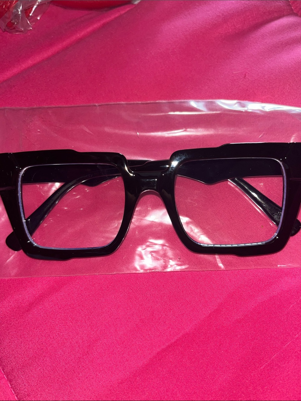 Chunky Square Black Frame Glasses